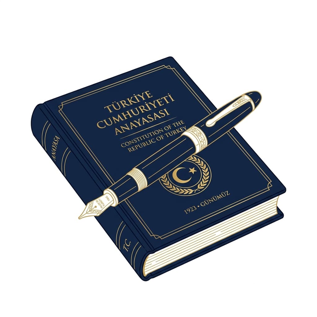 Modern Turkish Constitution and Fountain Pen Decoration